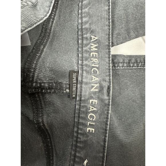 American Eagle Mom Jean Corduroy Straight Pant Super Stretch Womens 8 Reg Gray - Picture 4 of 5